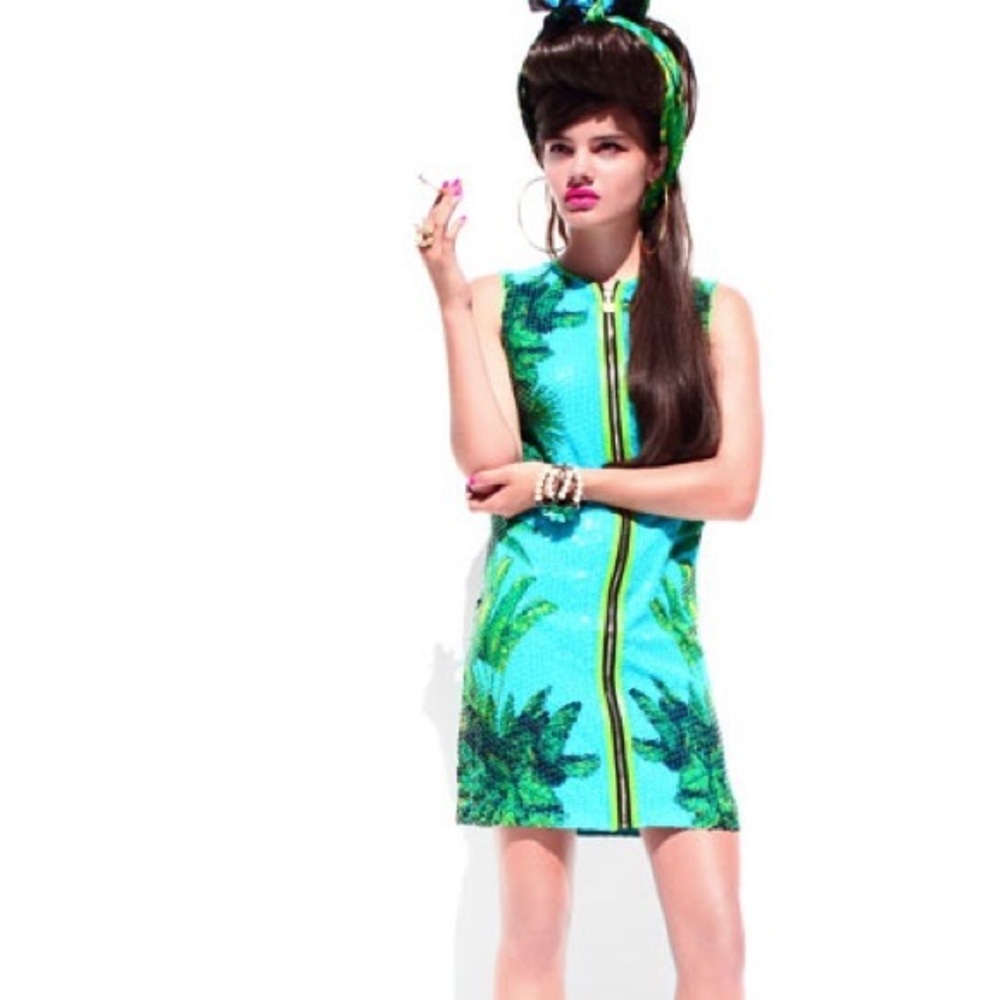 VERSACE x H&M Palm Tree Print Sequin Dress